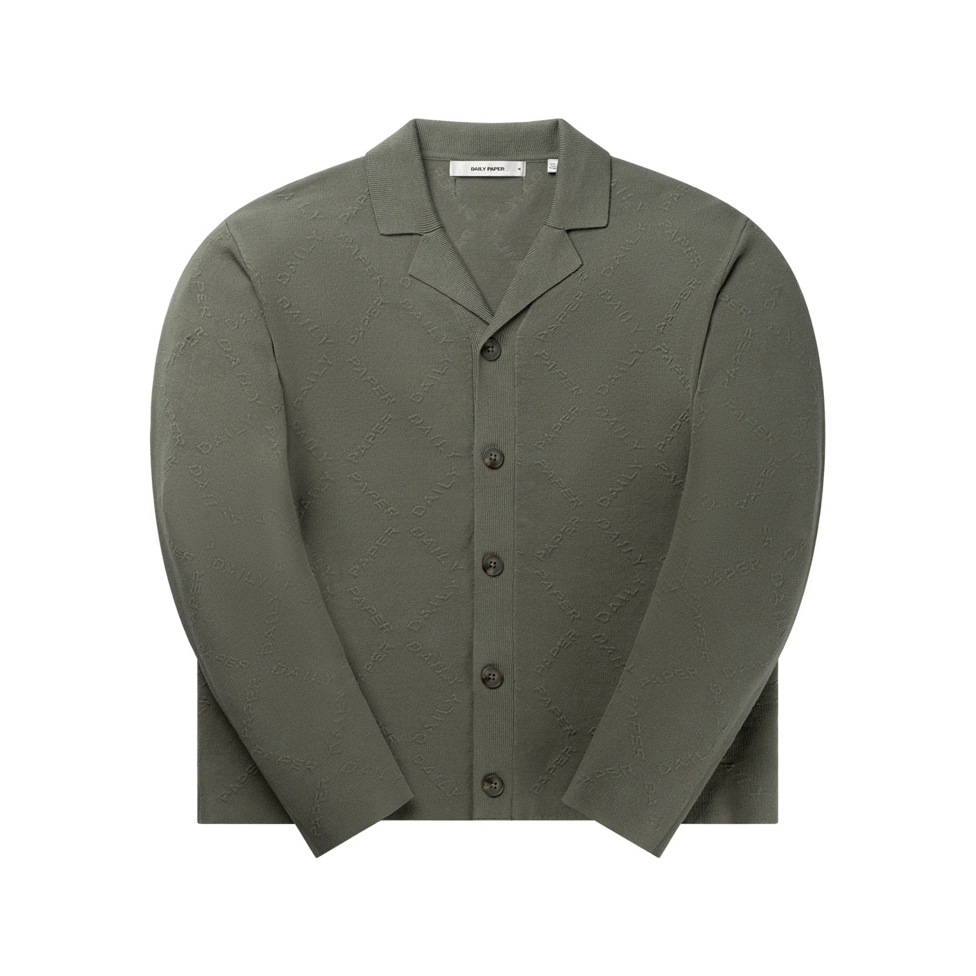 Shadown Green Diamond Knit Cardigan