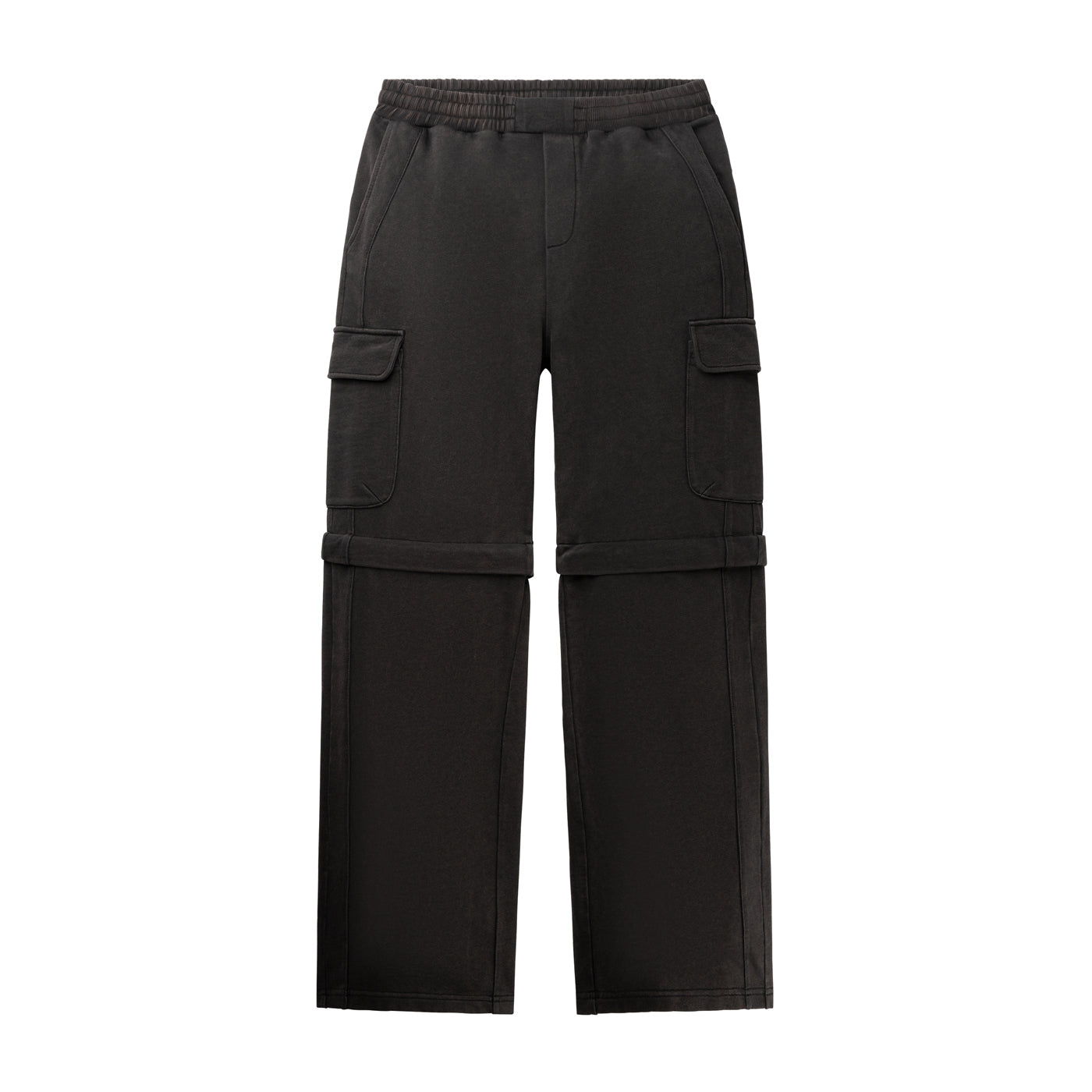Black Garment Wash Pants