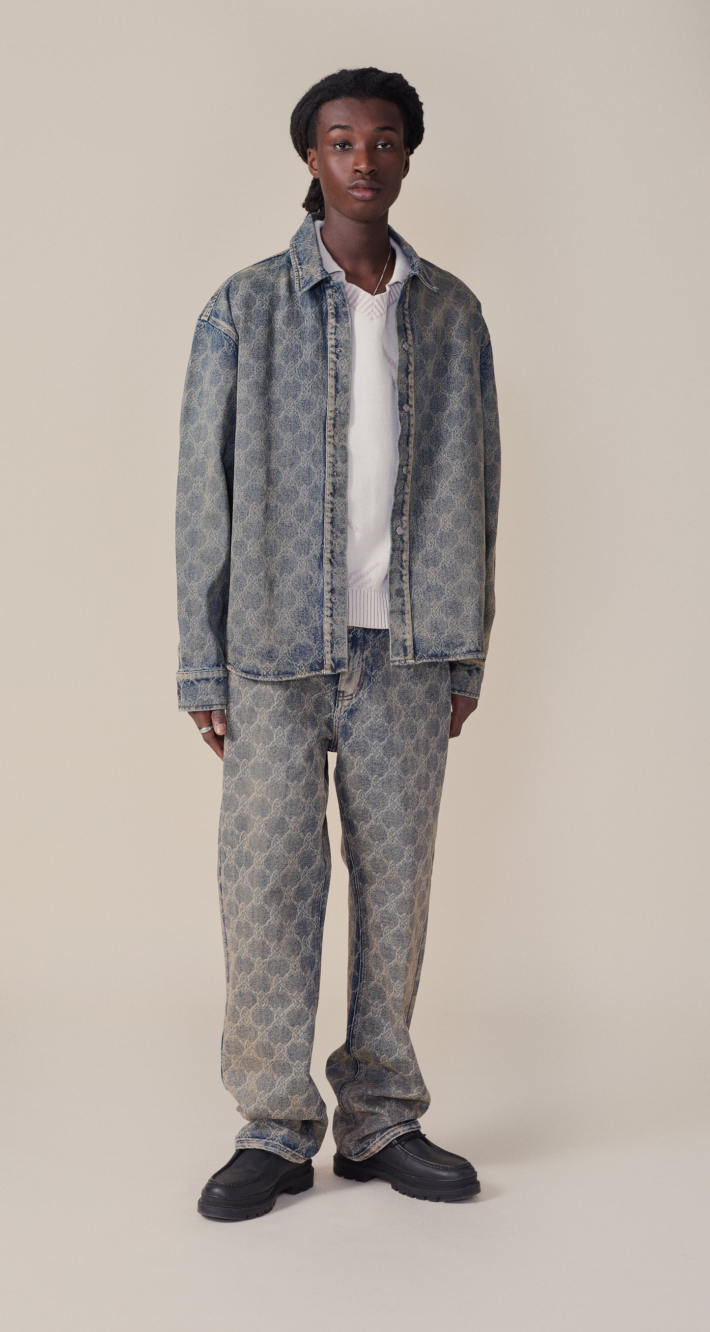 Blue Shield Laser Denim Shirt