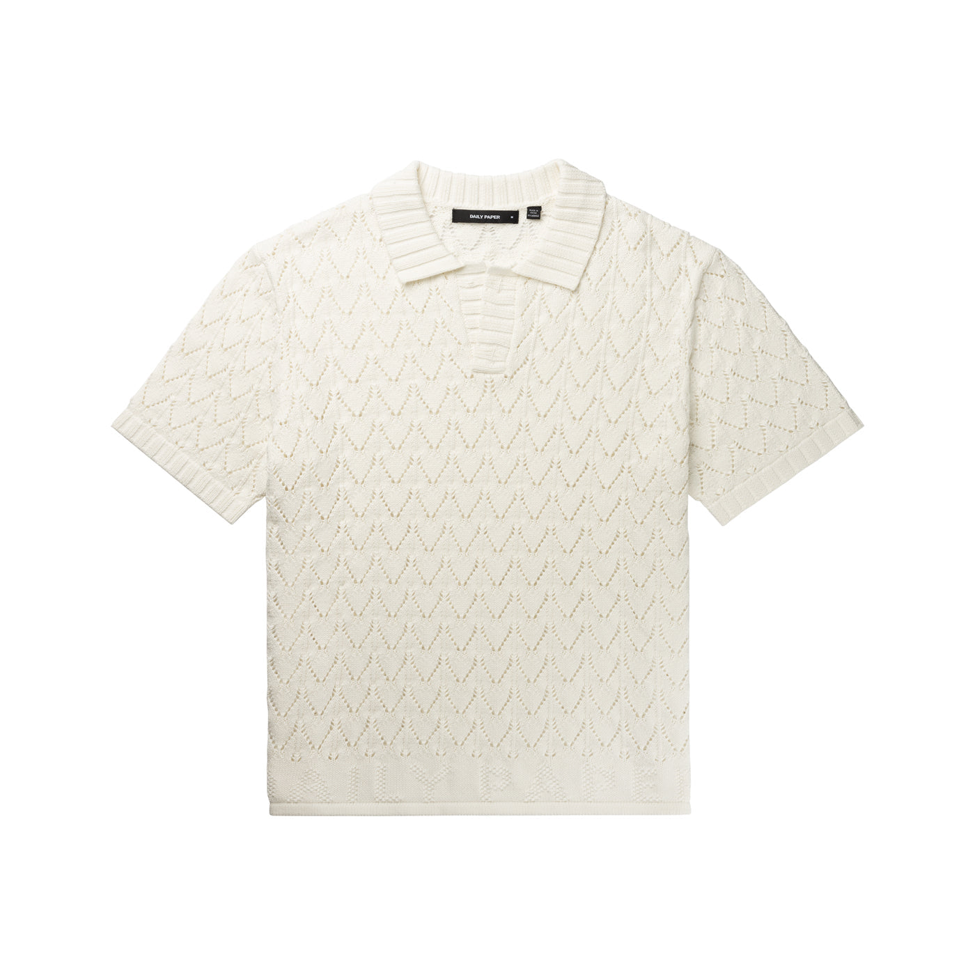 White Yinka Relaxed Knit Sweater Polo