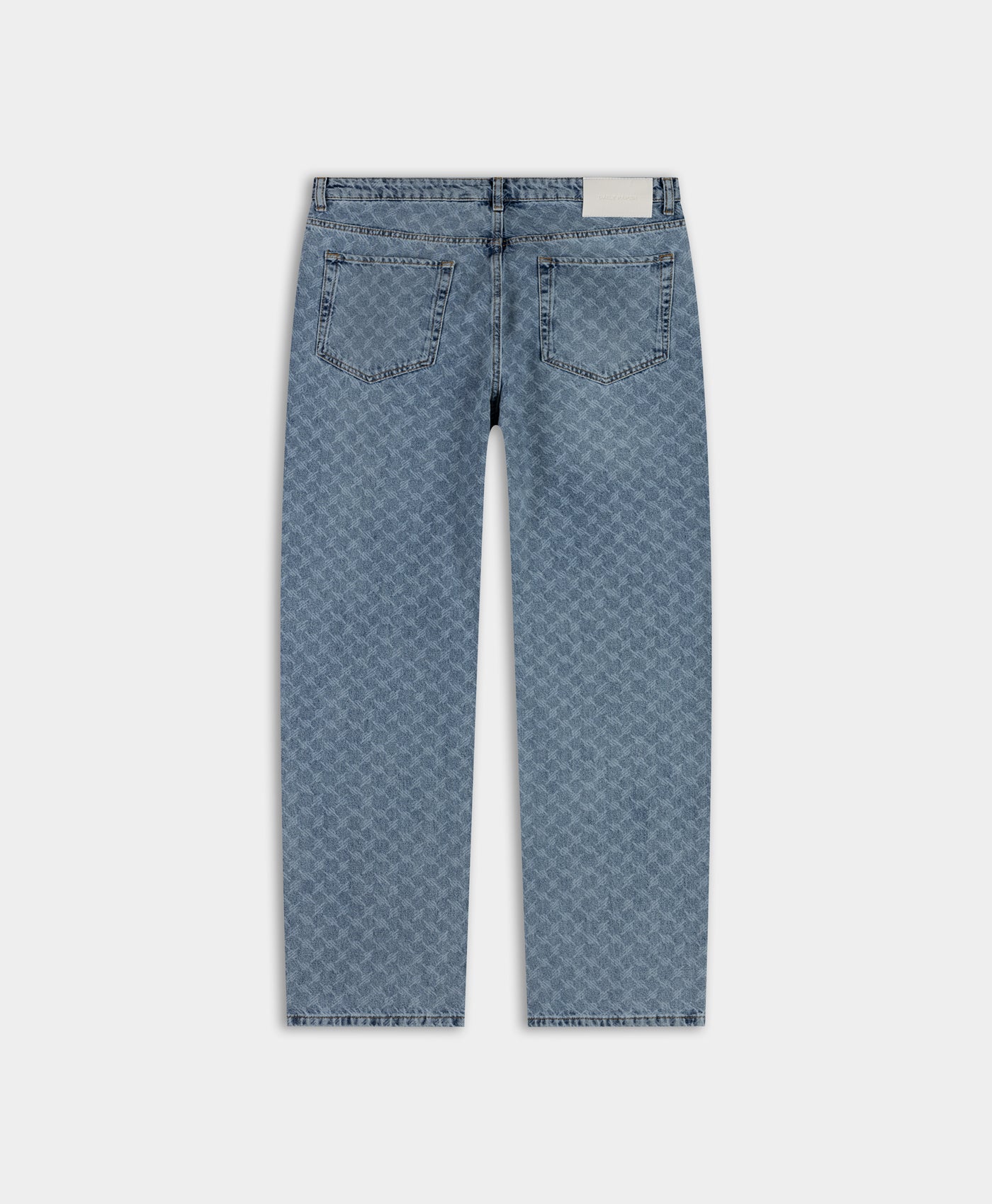 Seal Blue Faded Monogram Amba Jeans
