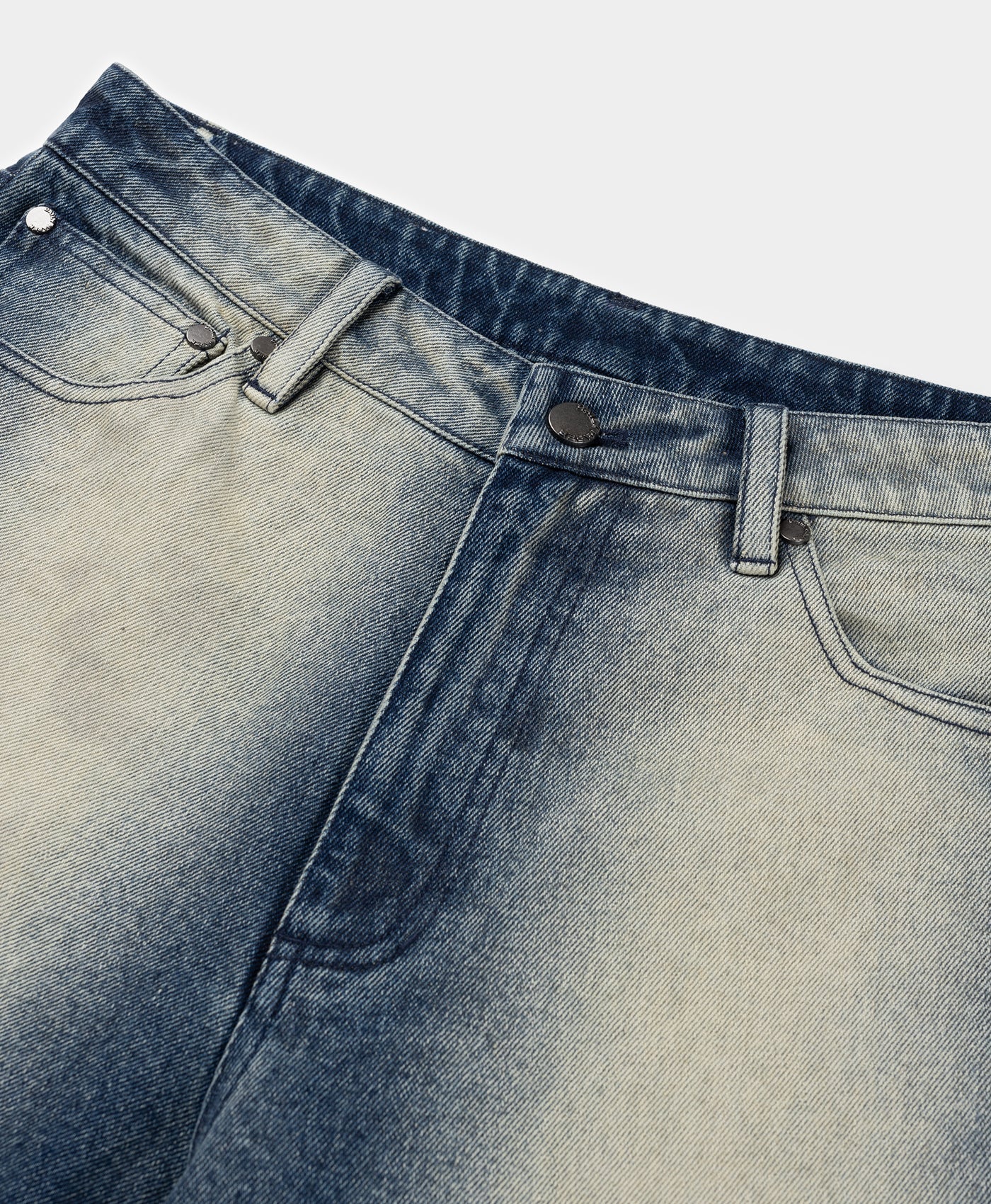 Bleached Denim Blue Shorts