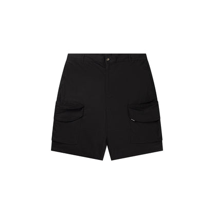 Black Oyster Cotton Cargo Shorts