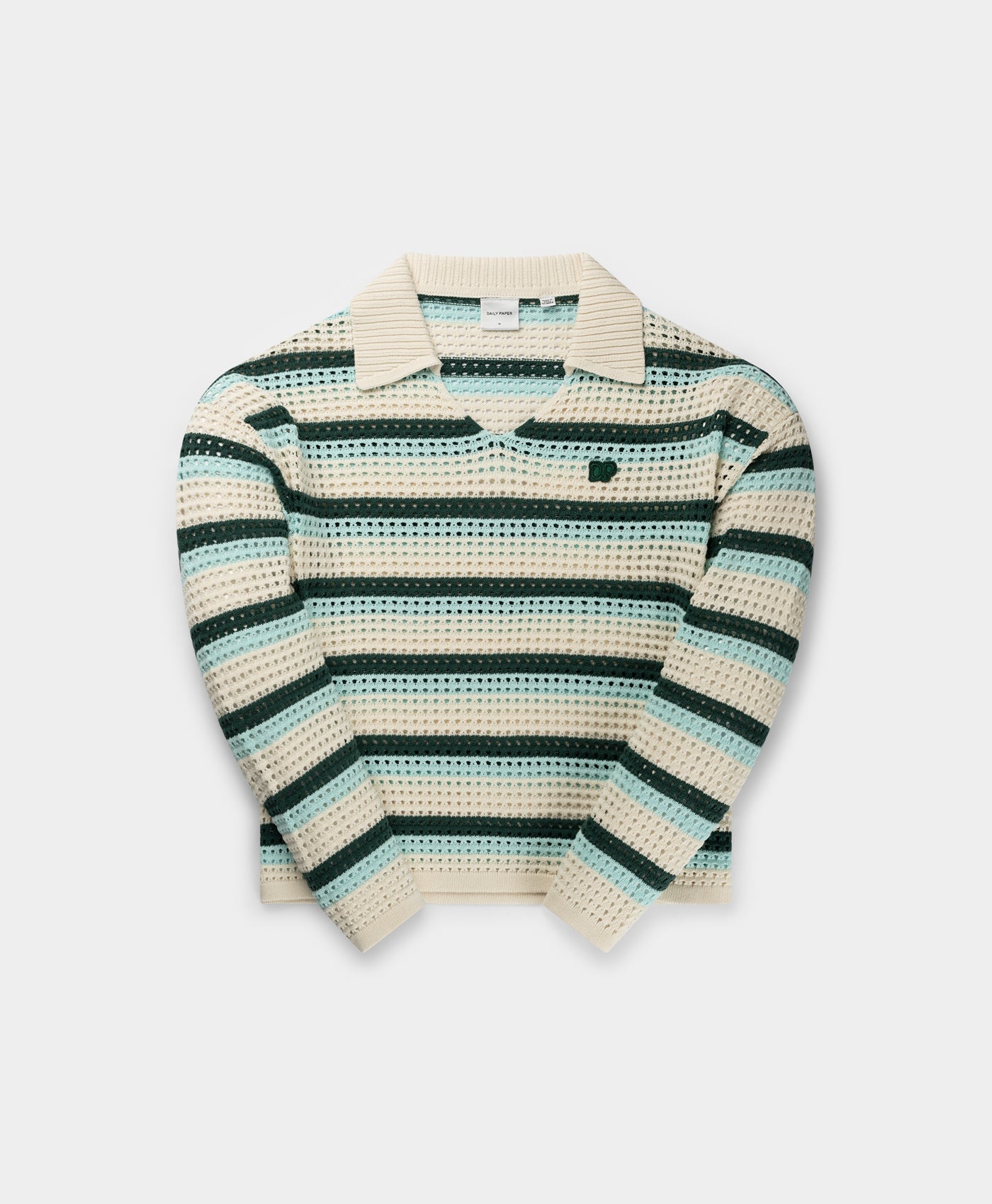 Off White Crochet V-Neck Sweater