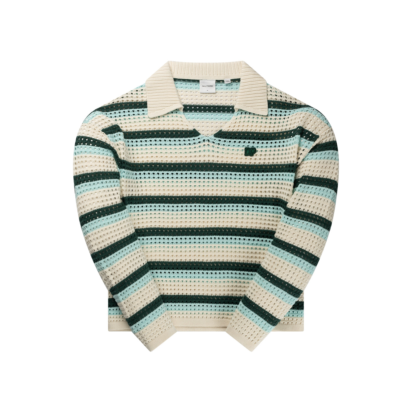 Off White Crochet V-Neck Sweater