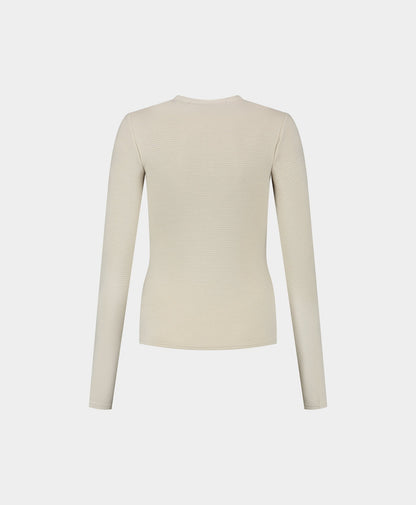 Moonstruck Beige Denise Button Longsleeve