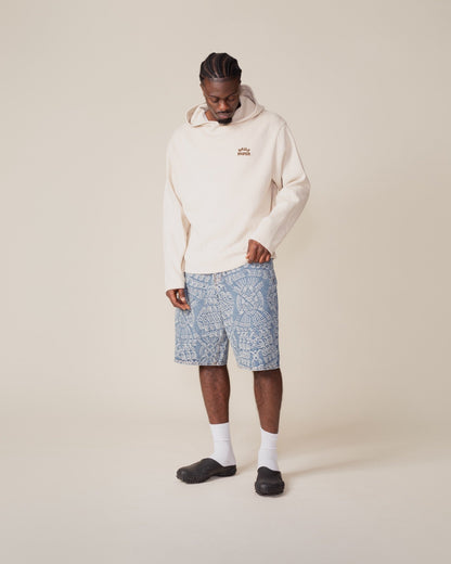 Peyote Beige Dias Arch Stack Oversized Hoodie