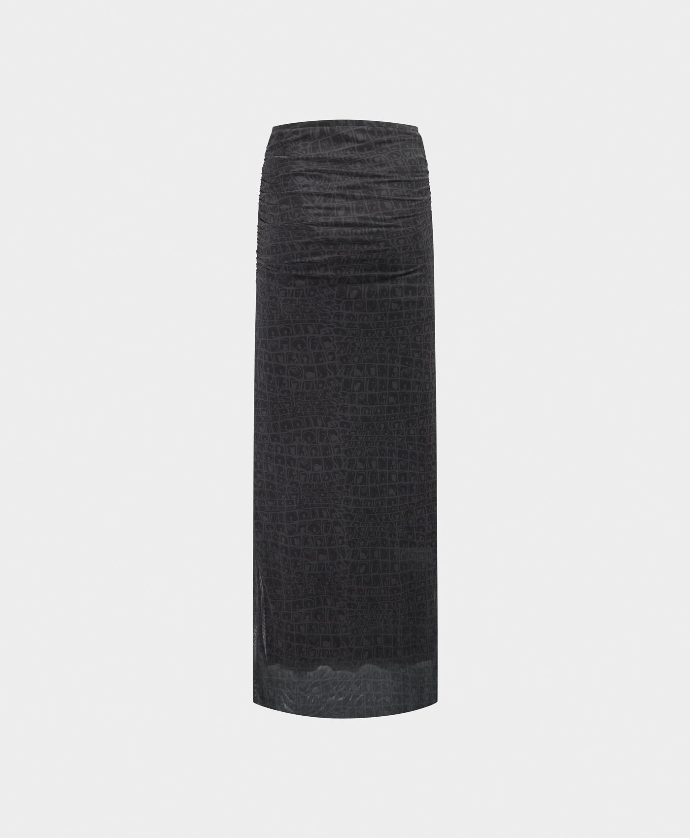 Black Oyster Digital Croc Skirt