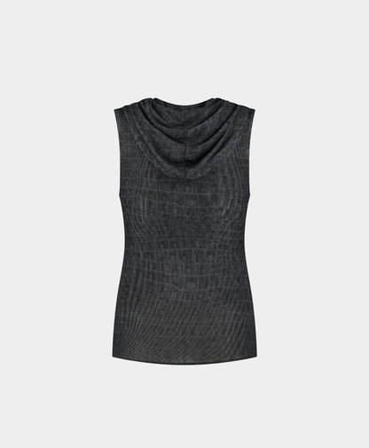 Black Oyster Digital Croc Top