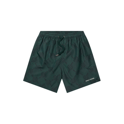 Bistro Green Dotted Monogram Swimshorts