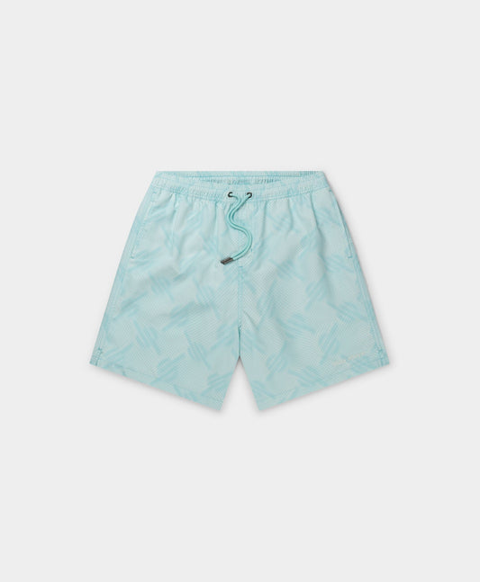 Salt Water Blue Dotted Monogram Swimshorts