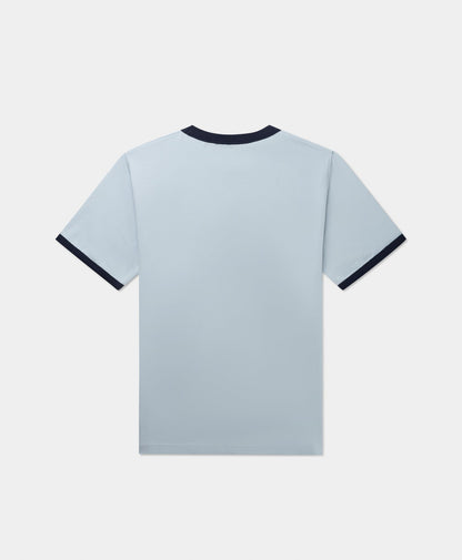 Subdued Blue Dotted Type T-Shirt