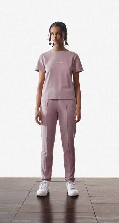 Elderberry Pink Ety Script Jog Pants
