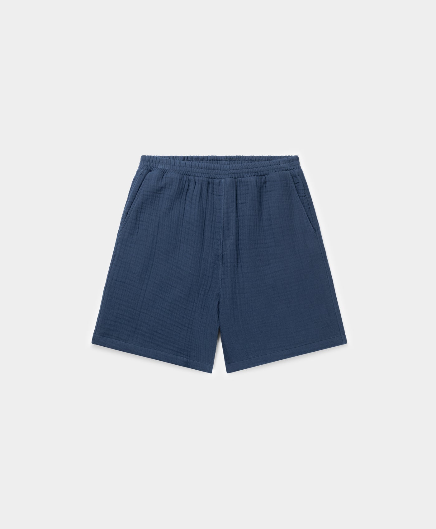 Pageant Blue Enzi Seersucker Shorts