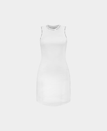 White Erib Tank Dress