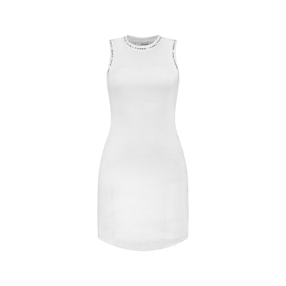 White Erib Tank Dress