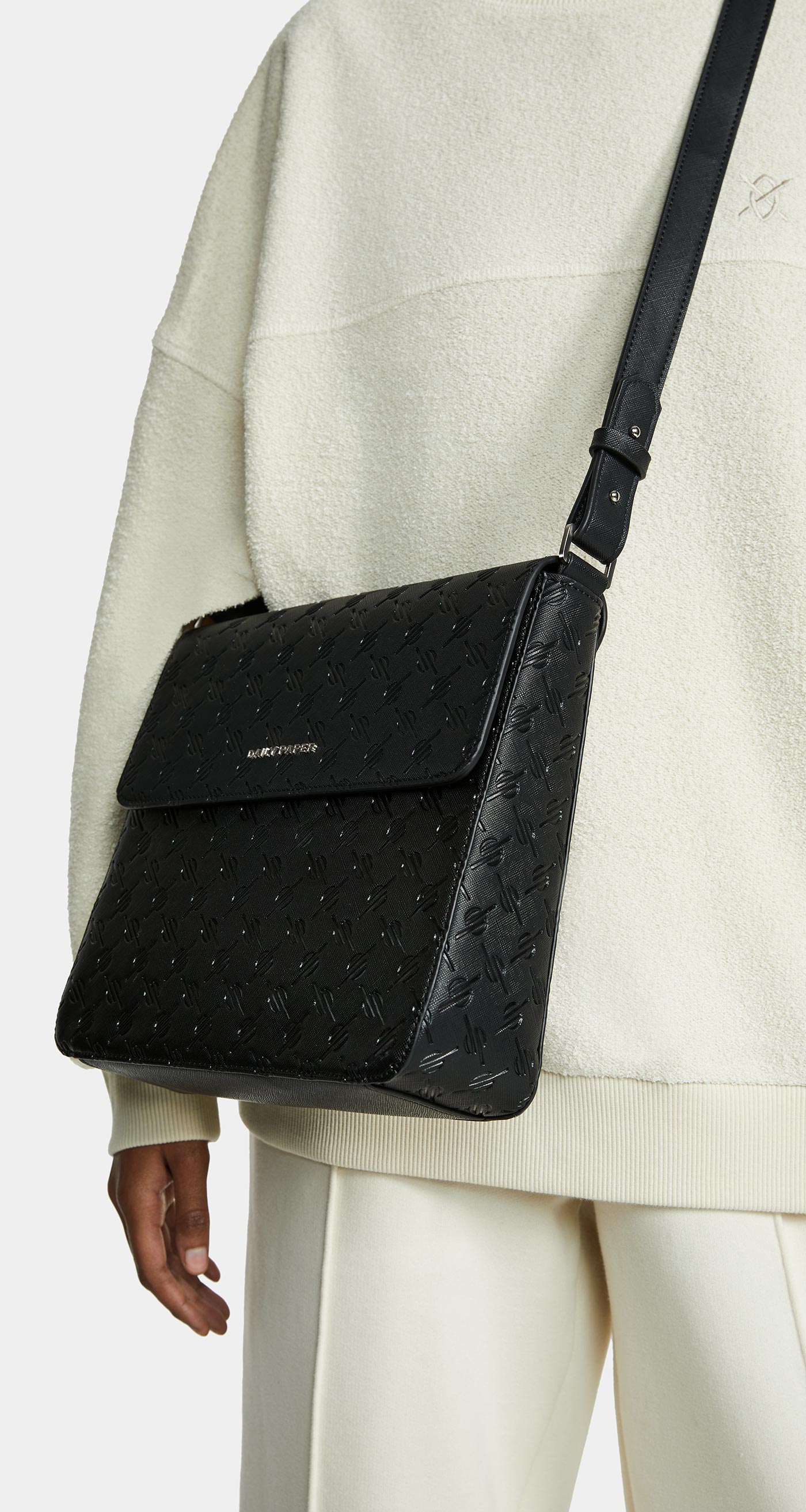 Black Myshus EMB Monogram Bag