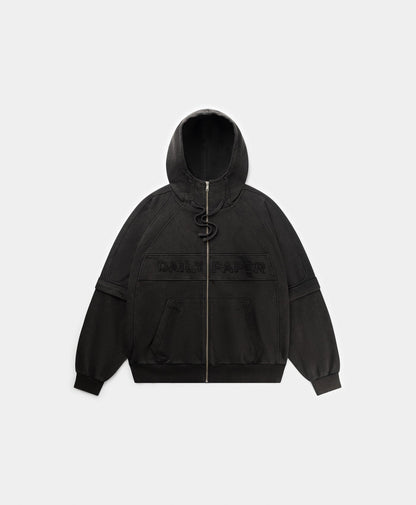 Black Garment Wash Jacket