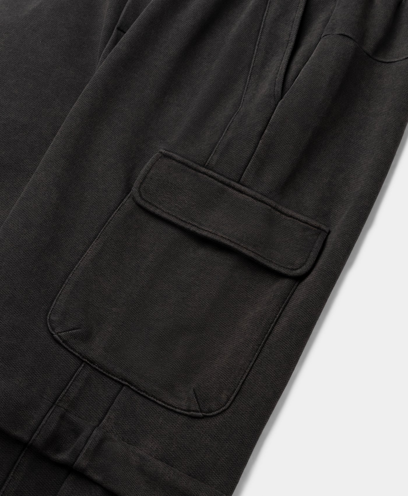 Black Garment Wash Pants