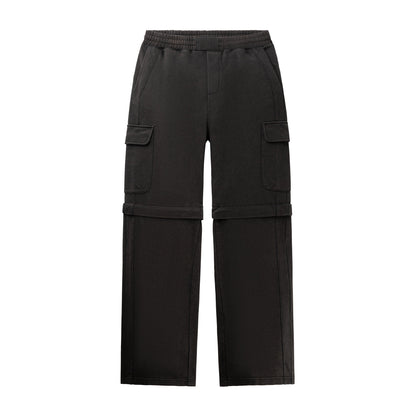 Black Garment Wash Pants