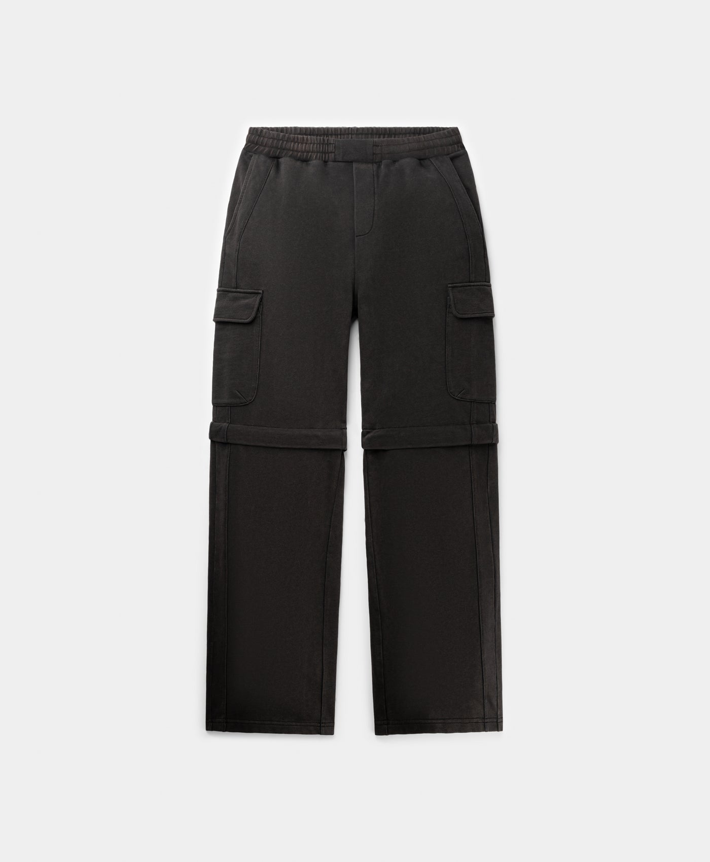 Black Garment Wash Pants