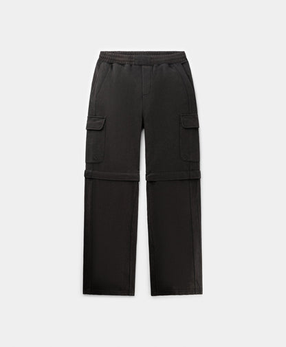 Black Garment Wash Pants