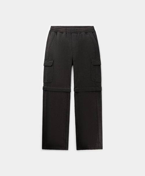 Black Garment Wash Pants
