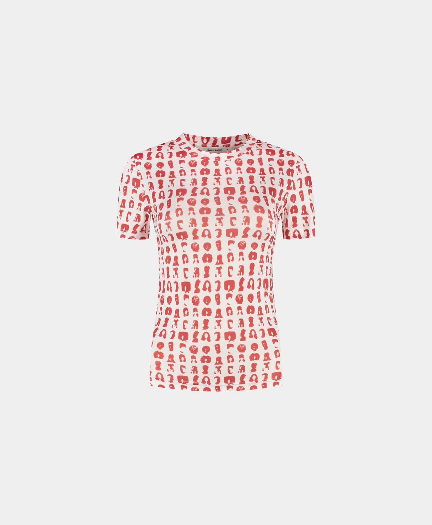 White Hair Grid Aop T-Shirt