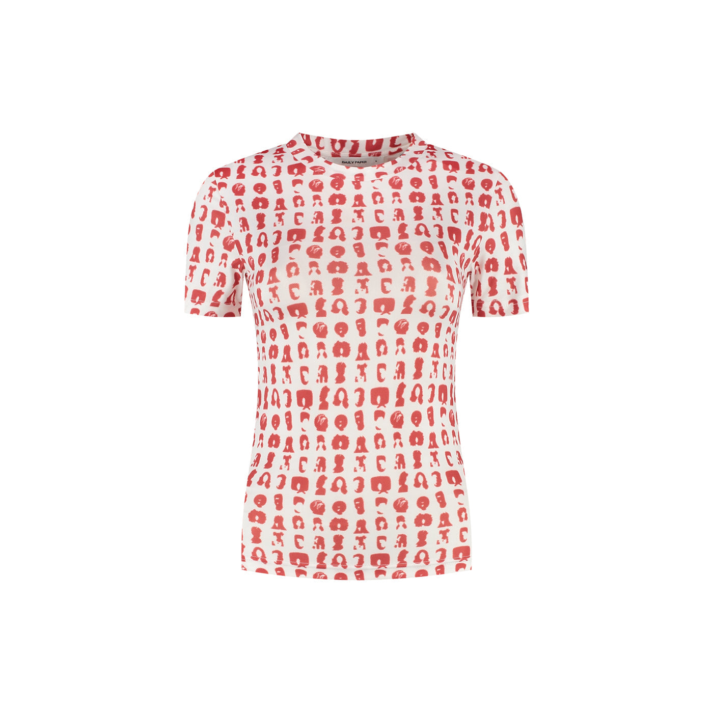 White Hair Grid Aop T-Shirt