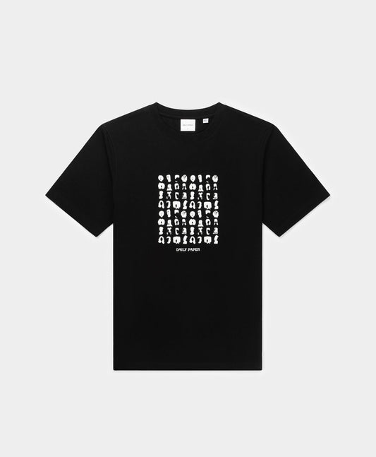 Black Hair Grid T-Shirt