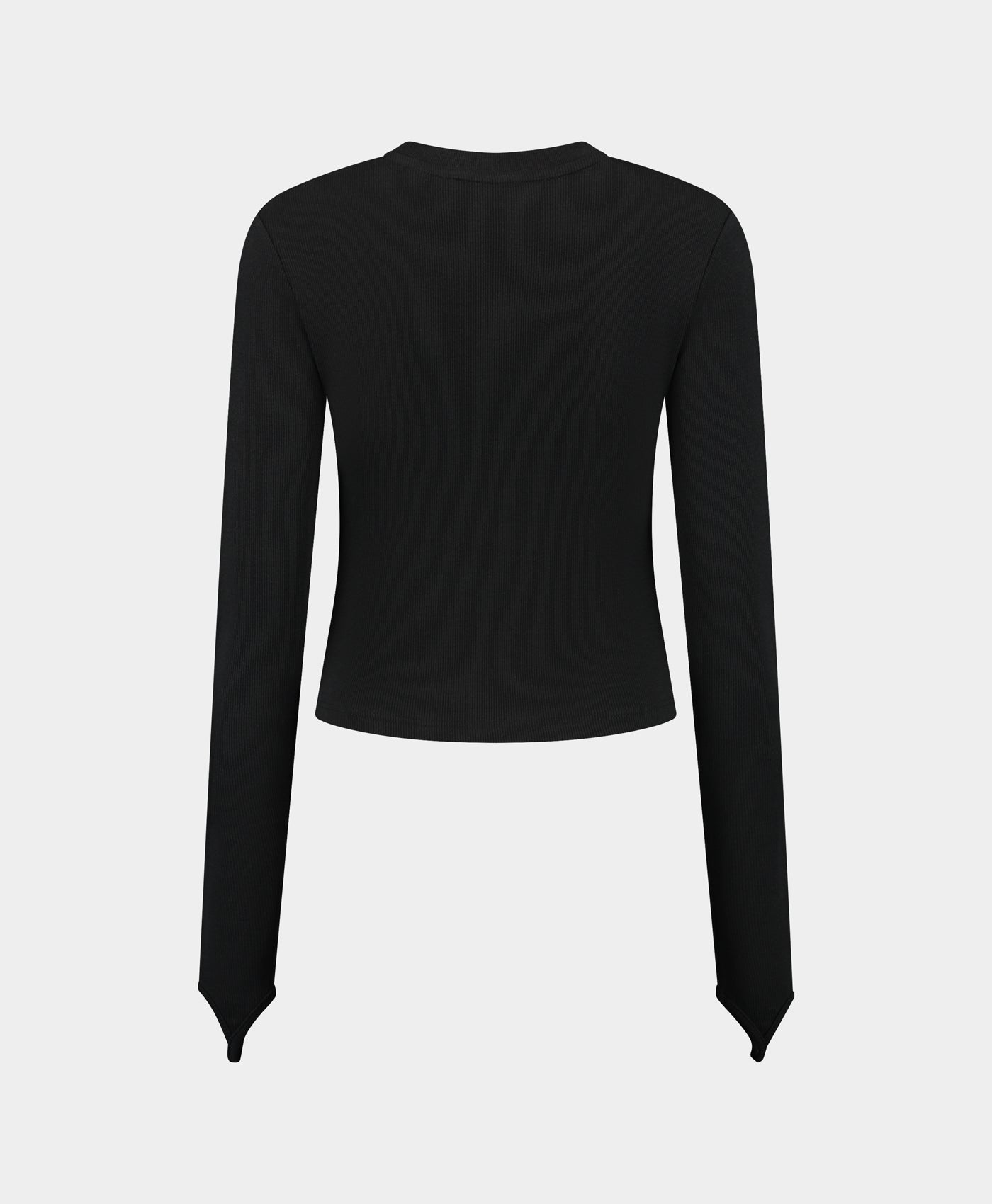 Black Logo Rib Top