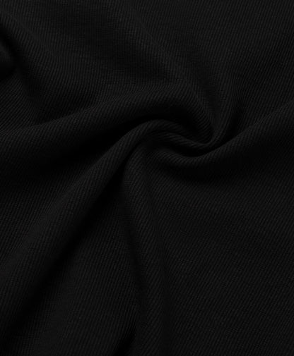 Black Logo Rib Top