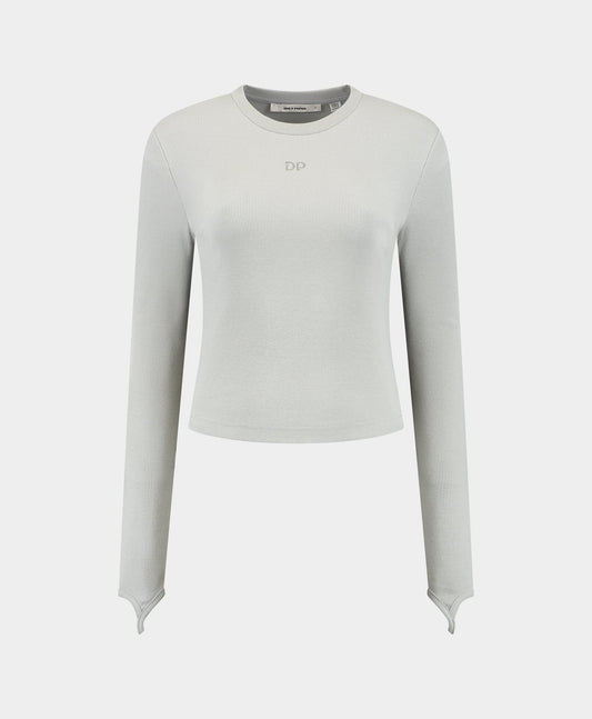 Ultimate Grey Logo Rib Top