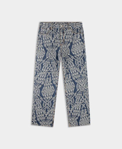 Dark Blue Macrame Amba Jeans