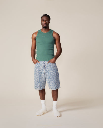 Bistro Green Rib Tank Top