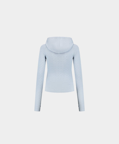 Subdued Blue Monogram Fitted Hoodie