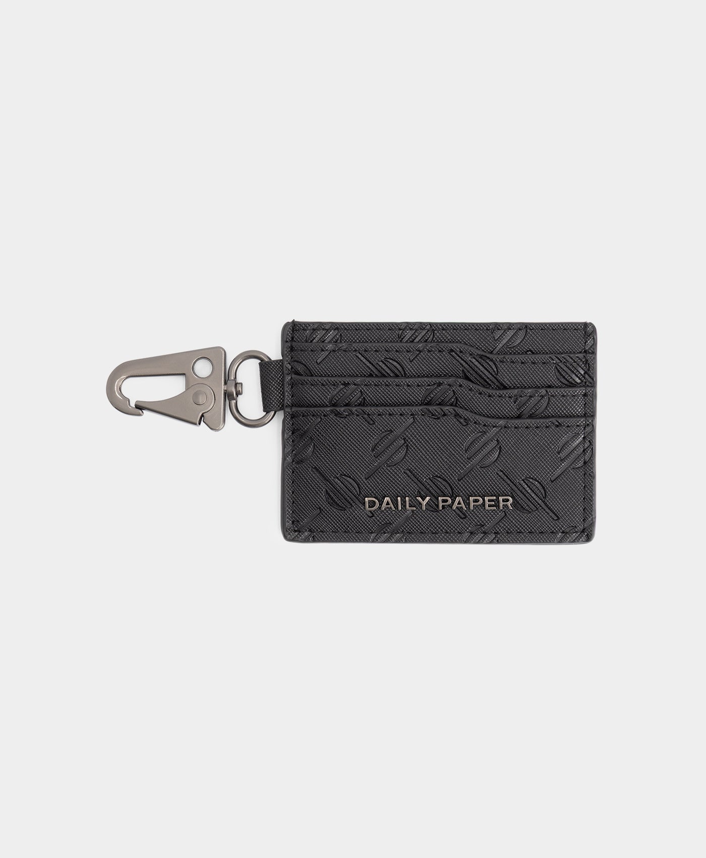 Black EMB Monogram Necard Keychain