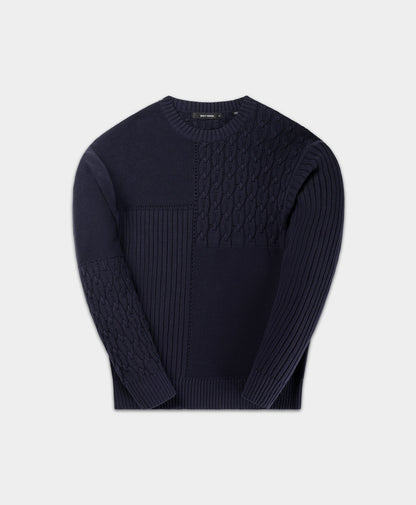 Naval Academy Patchwork Knit Sweater