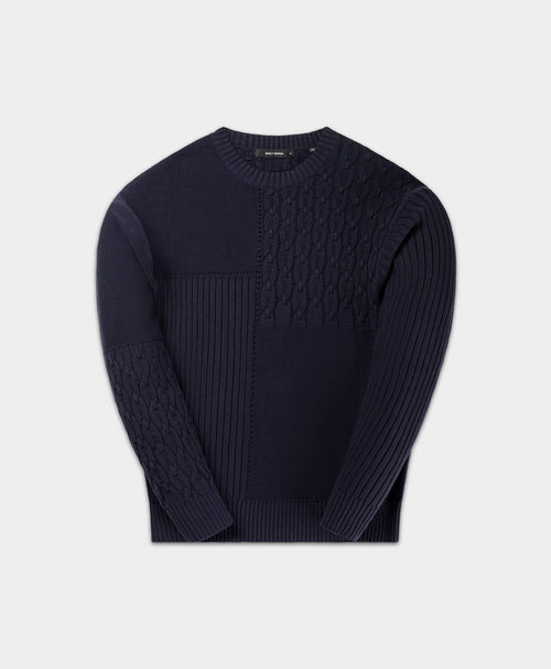 Naval Academy Patchwork Knit Sweater