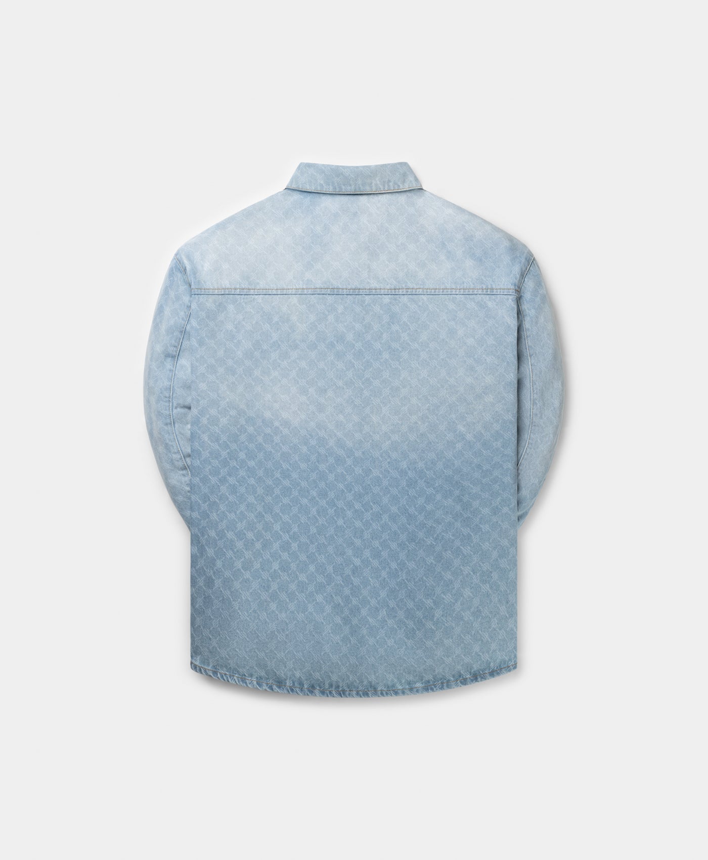 Mid Blue Rahul Monogram Denim Shirt