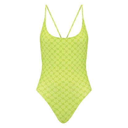 Daiquiri Green Reya Monogram Swimsuit