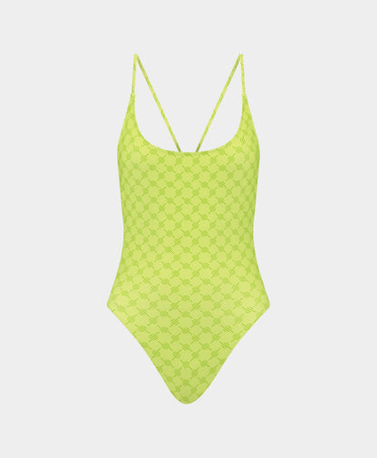 Daiquiri Green Reya Monogram Swimsuit
