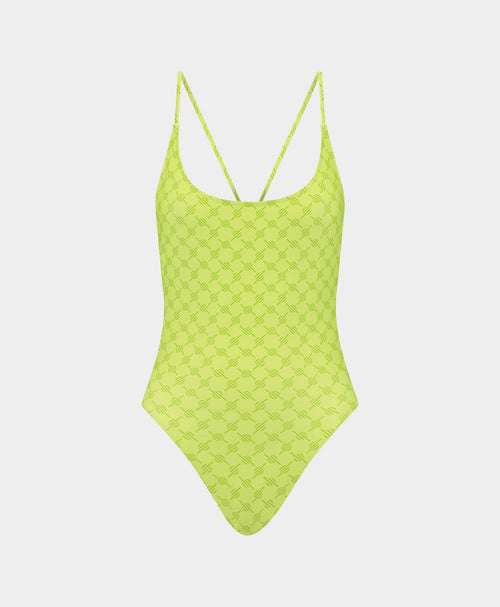 Daiquiri Green Reya Monogram Swimsuit