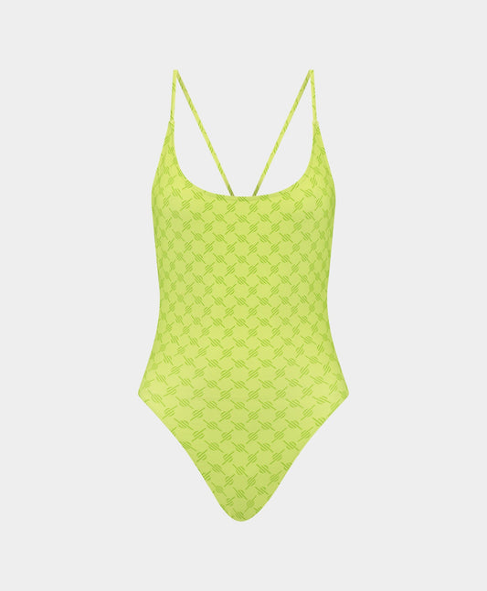 Daiquiri Green Reya Monogram Swimsuit