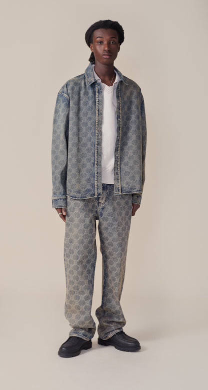 Blue Shield Laser Denim Shirt