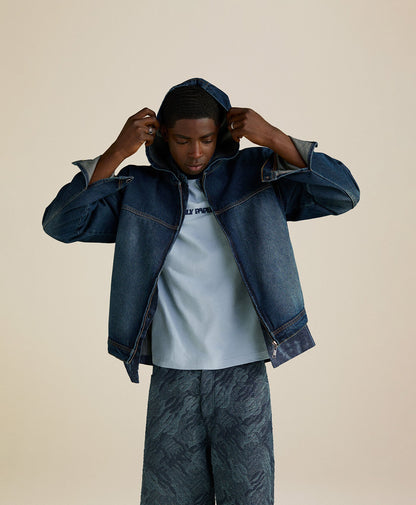 Blue Indigo Washed Denim Jacket