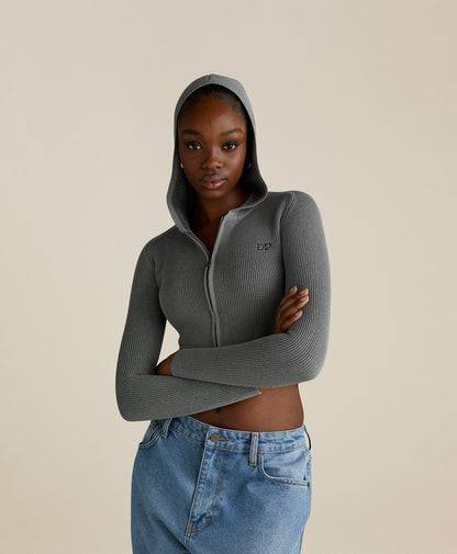 Wet Weather Rib Knit Hoodie