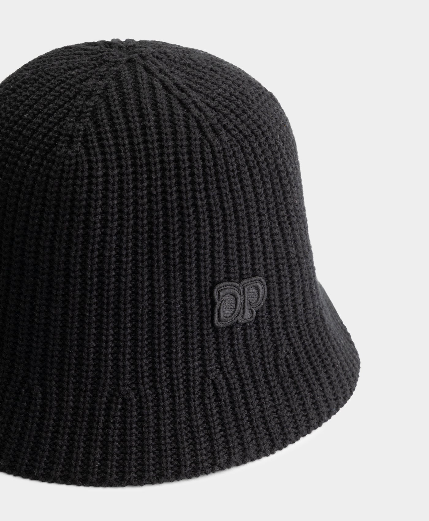 Black Unit Knitted Bucket Hat