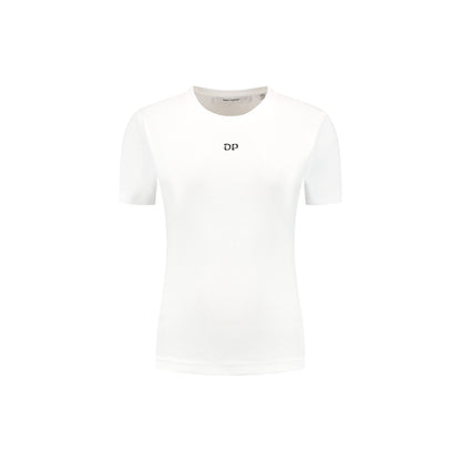 White Unit Rib Fitted T-Shirt