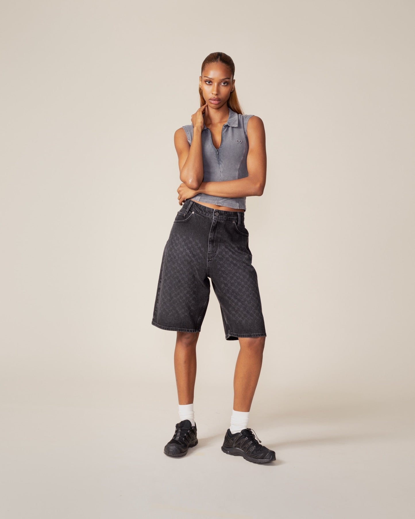 Formal Grey Washed Jersey Polo